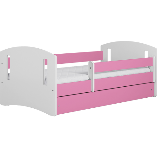 Drveni dječji krevet Classic 2 s ladicom - rozi - 180*80cm slika 2