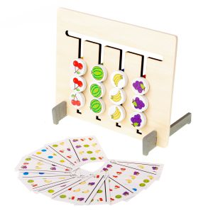 Montessori drvena dvostrana ploča sortiranje voća i boja