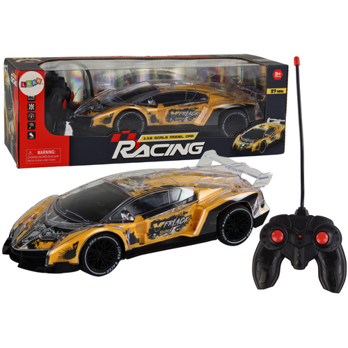 Auto na daljinsko upravljanje  RC Sports Car 1:16 - žuti slika 1