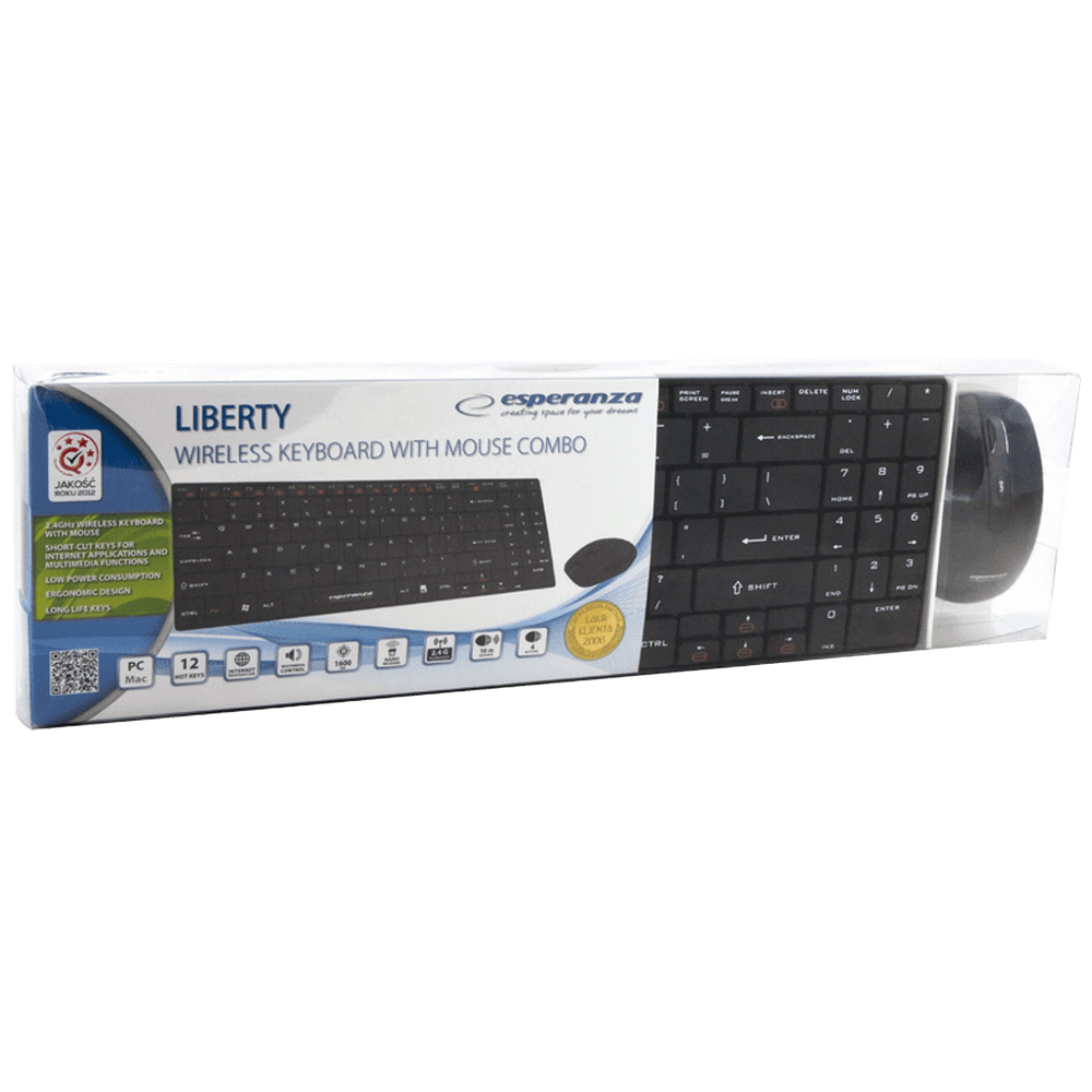 Esperanza Tastatura + miš, bežični set - EK122K slika 2