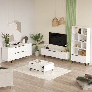 ON21-W White Living Room Furniture Set