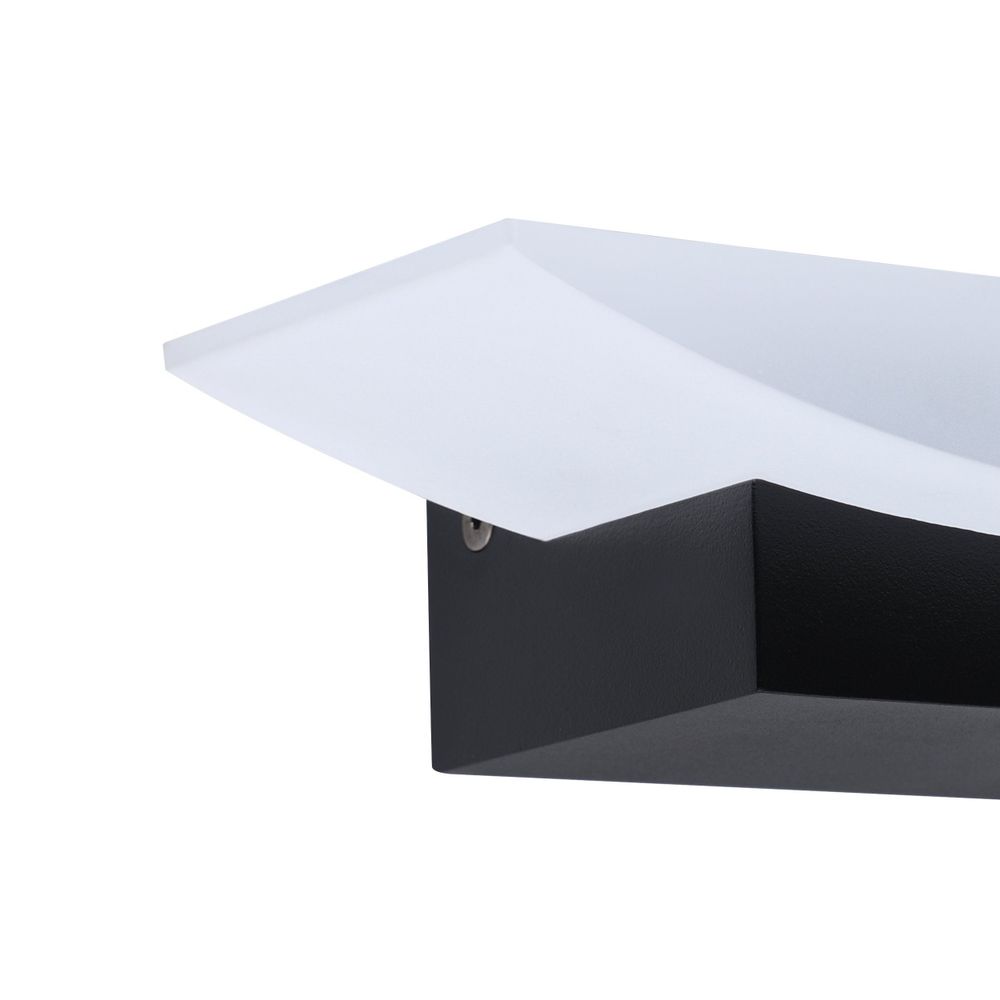 Eglo zidna rasvjeta metrass led 1x5,6w 3000k 680lm crno/satensko v:105mm slika 4