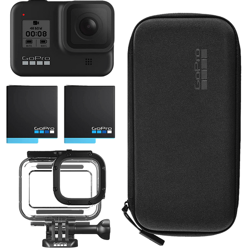 GOPRO HERO8 Black Akciona kamera + punjiva baterije + zaštitno kućište + torbica Bundle slika 1