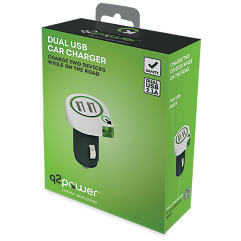 q2power Auto punjač, Dual USB, 2.1A - DUAL USB CAR CHARGER slika 2
