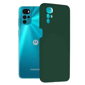 Techsuit Soft Edge Silicone maska za Motorola Moto G22 tamno zelena