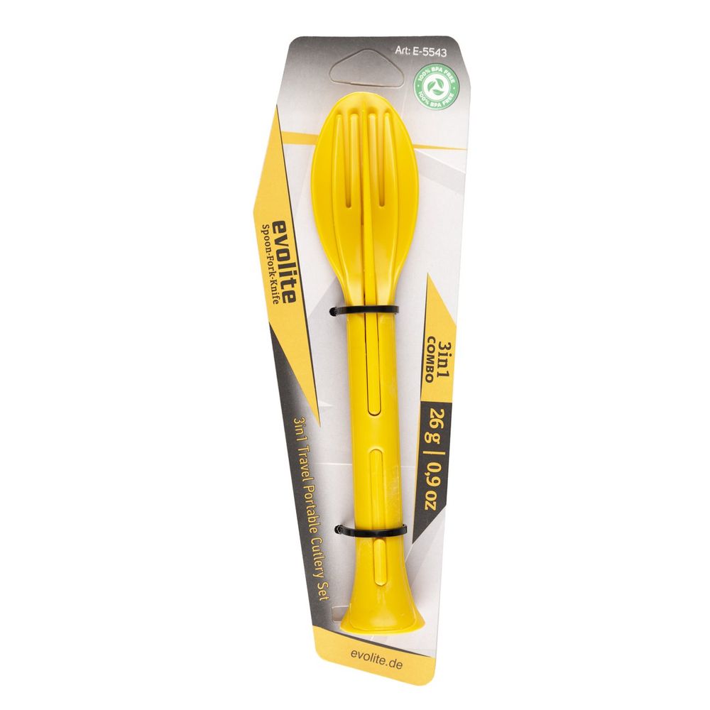 Evolite Set kašika, viljuška i nož Combo Cutlery, Žuta slika 7
