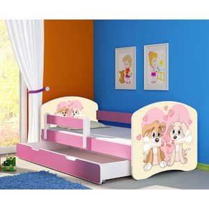 ACMA Dječiji krevet Acma II sa ladicom Pink - 140x70cm - Dezen 12