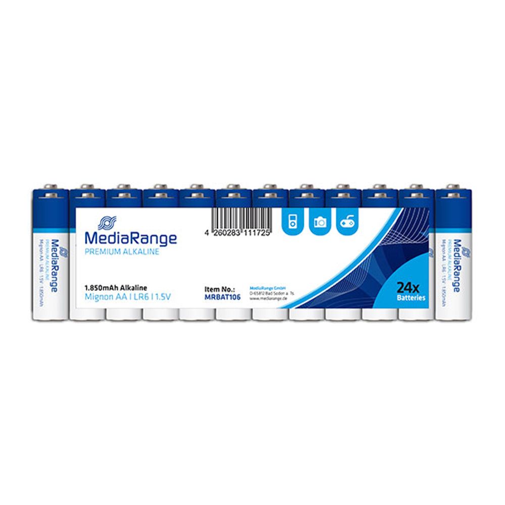MediaRange AA BATERIJE(LR06)1,5V alkalne 24/1, MRBAT106 slika 1
