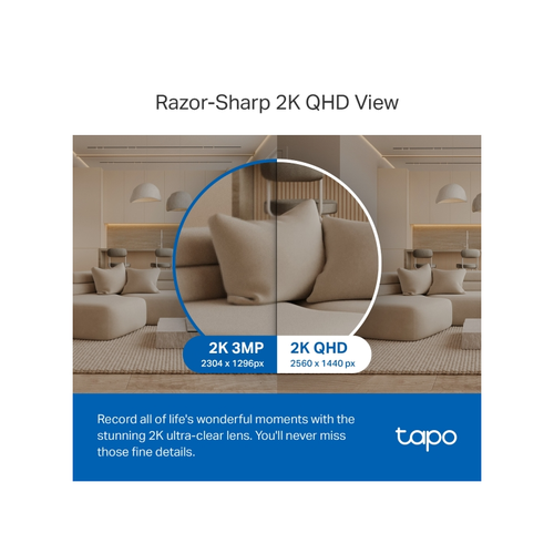 TP-LINK Tapo C220 2K 4MP QHD WiFi Pan/Tilt Sigurnosna Kamera slika 8