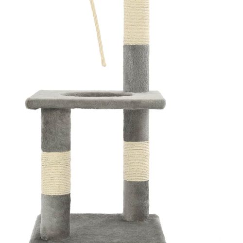 Penjalica za mačke sa stupovima za grebanje od sisala 109 cm siva slika 6