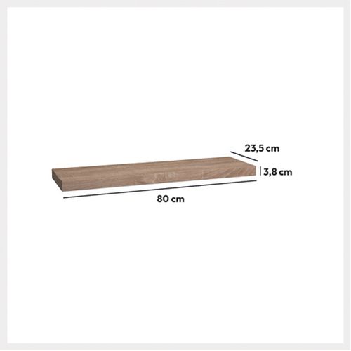 FIVE ZIDNA POLICA 80X23,5X3,8 CM MDF/DRVO NATURAL 138954C slika 2