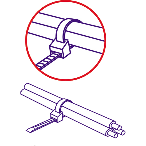 USE Plastične vezice 4,8mm x 400mm, pakiranje 25 kom. crna - CT 400/4,8B slika 2