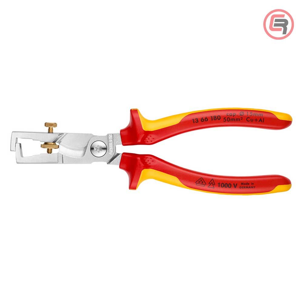 Knipex Kliješta Za Skidanje Izolacije StriX 180mm Sa Makazama Za Kablove 1000V - 13 66 180 slika 3