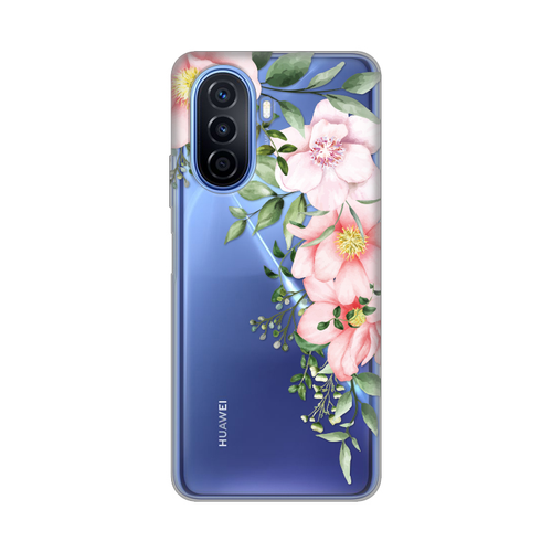 Torbica Silikonska Print Skin za Huawei Nova Y70/Y70 Plus Gentle Rose Pattern slika 1