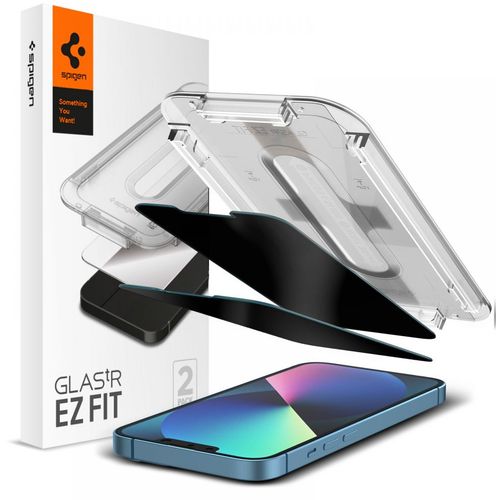 Spigen - Glas.TR EZ-FIT (2 kom) - iPhone 13 Pro Max / 14 Plus - Privatnost slika 1