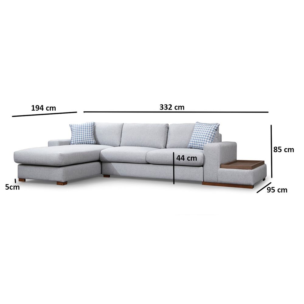 Loop 14 Svijetlosivi Kutni Sofa slika 7