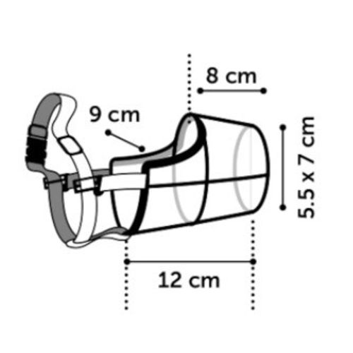 BRNJICA ZA PSA SILAS CRNA L 31cm, 38-52cm slika 4