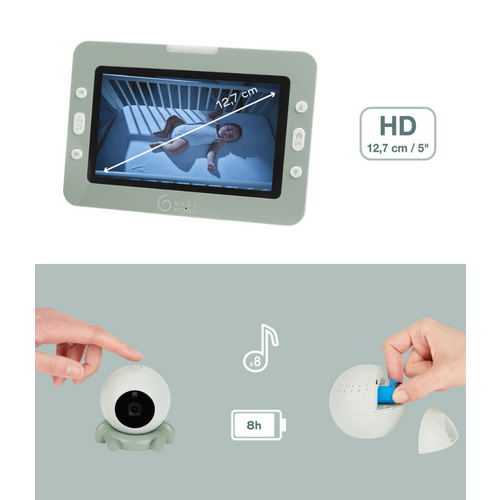 Babymoov video alarm Yoo Go Plus 5" HD - Green slika 8