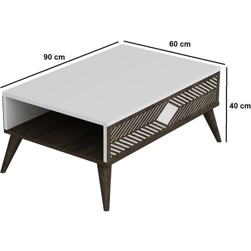 Gauge Concept Stolić za kavu VENN Bijelo-Orah slika 2