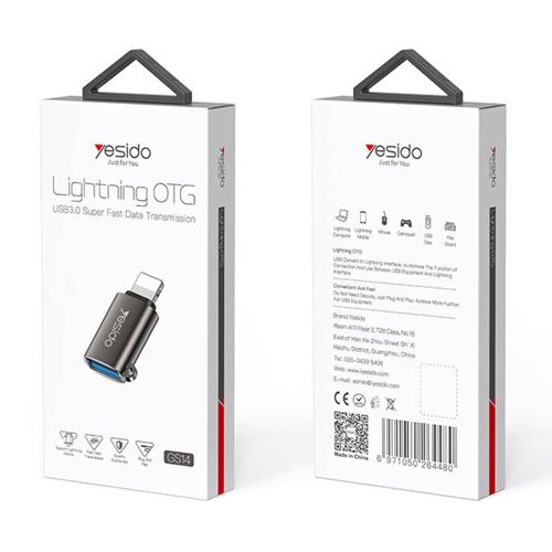 Yesido - OTG adapter (GS14) - USB 3.0 na Lightning- Plug & Play- 480 Mbps - crni slika 4