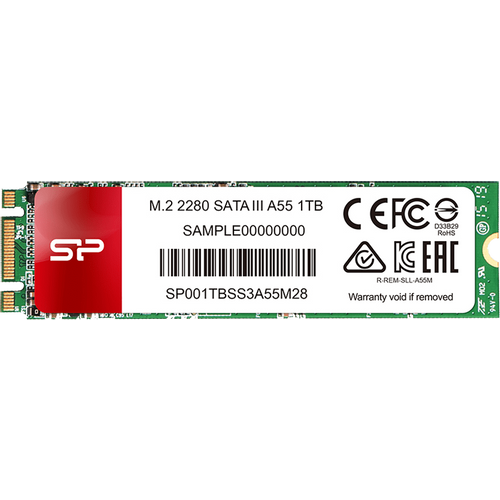 Silicon Power SP001TBSS3A55M28 M.2 SATA III 1TB SSD, A55, Read up to 560MB/s, Write up to 530MB/s, 2280 slika 1