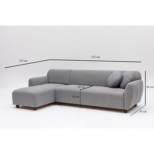 Atelier Del Sofa Kutna garnitura EDDY svijetlo siva desni kut, Eddy Corner (CHL-3R) - Light Grey slika 4