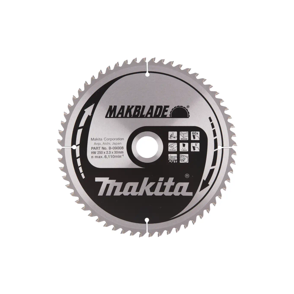 Makita - List / ploča za pilu Mak-Blade 250x30 60Z (za drvo) B-09008 slika 1