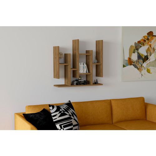 Flower - Walnut Walnut Wall Shelf slika 1