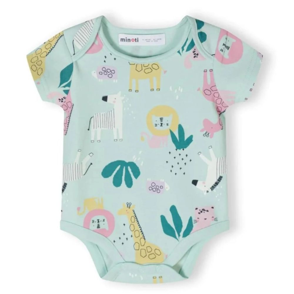 Minoti Bodi sa kratkim rukavima za bebe - Jungle, 6-9 mj - 2kom slika 3