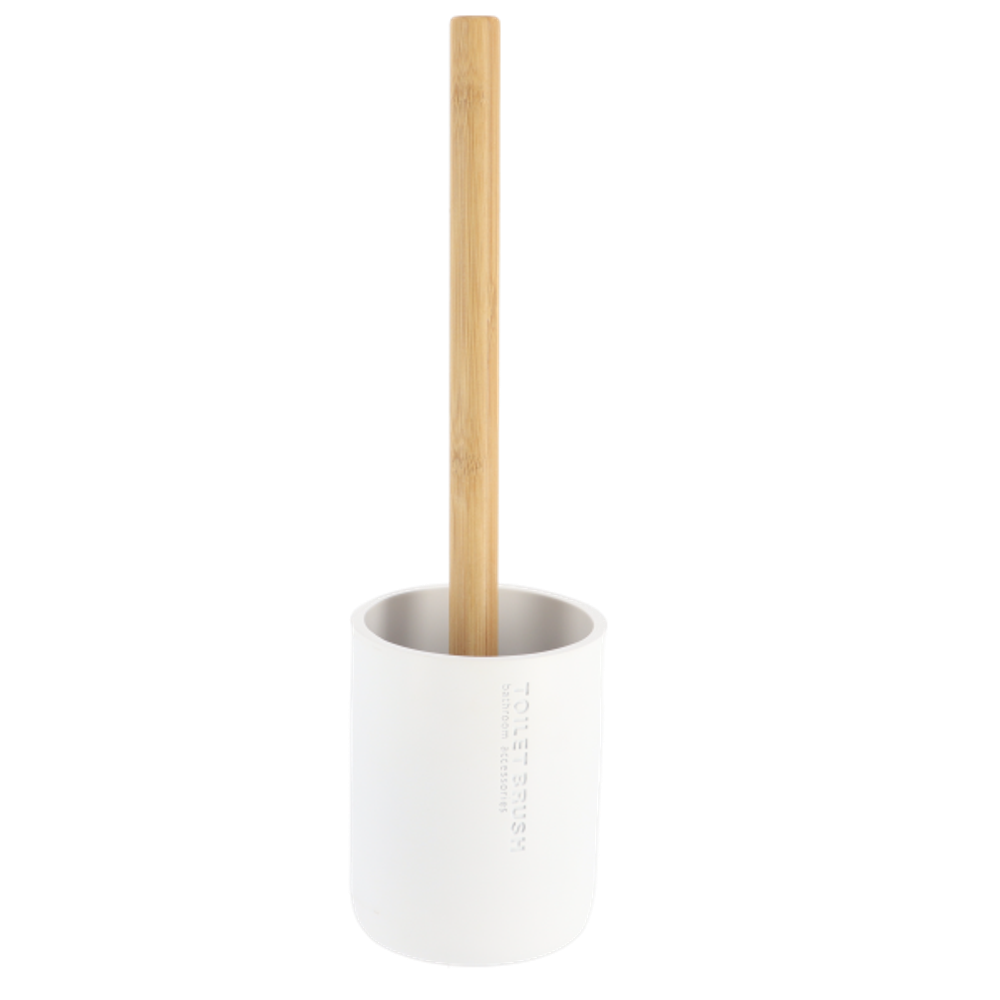 Tendance wc četka verona poliresin/bambus, bijela slika 1