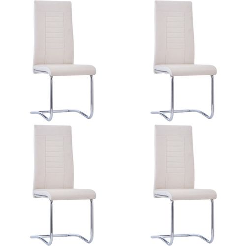Konzolne blagovaonske stolice od tkanine 4 kom krem slika 20