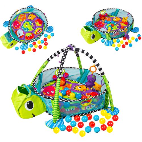 EcoToys edukacijska podloga za igru s lopticama kornjača slika 5