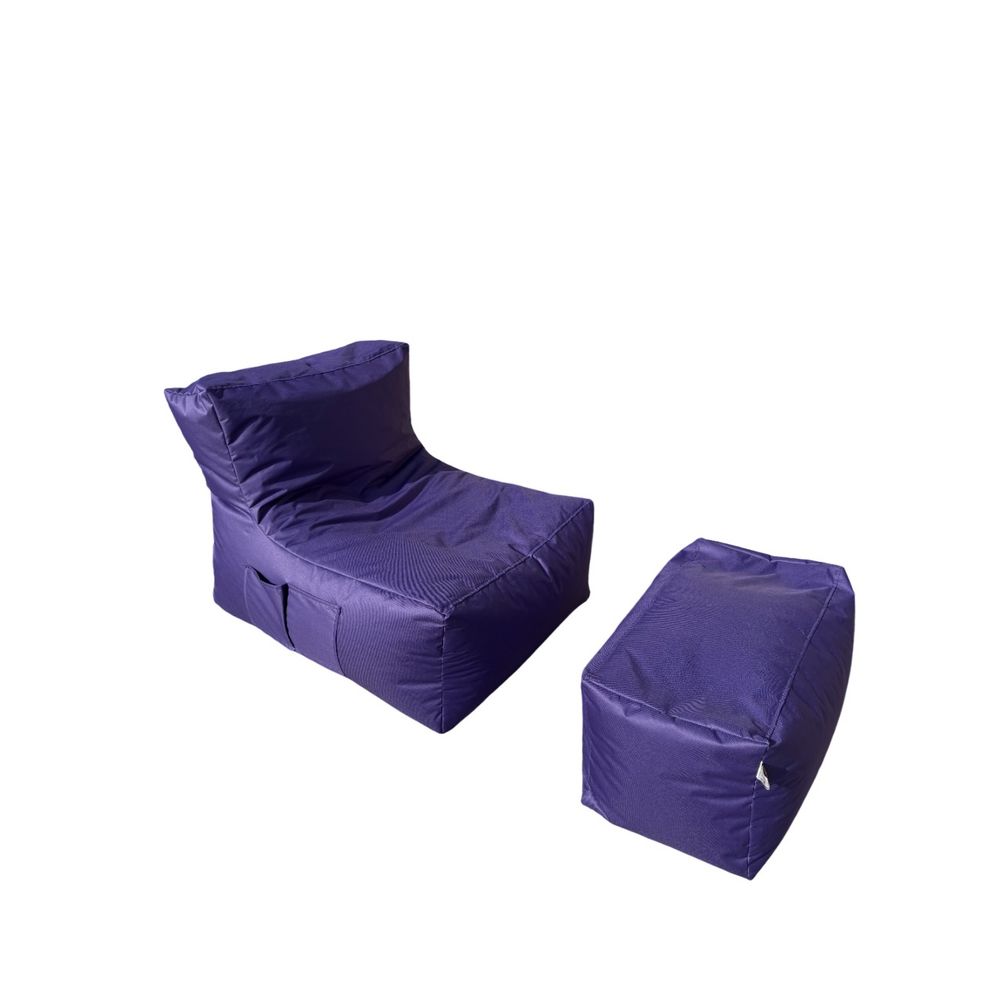 XXL Sedir - Set od ljubičastih bean bagova (2 komada) slika 2