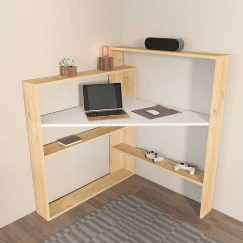 Kelly - Oak, White Oak
White Study Desk slika 3