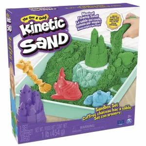 Kinetički pijesak - pješčanik s priborom set za igru - zeleni