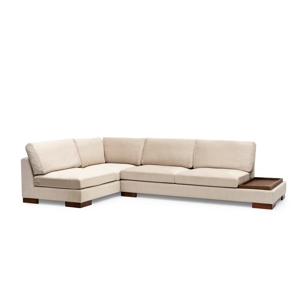 Ugaona Sofa 'Tulip Corner Left' s Pufnom - Bež Boja slika 8