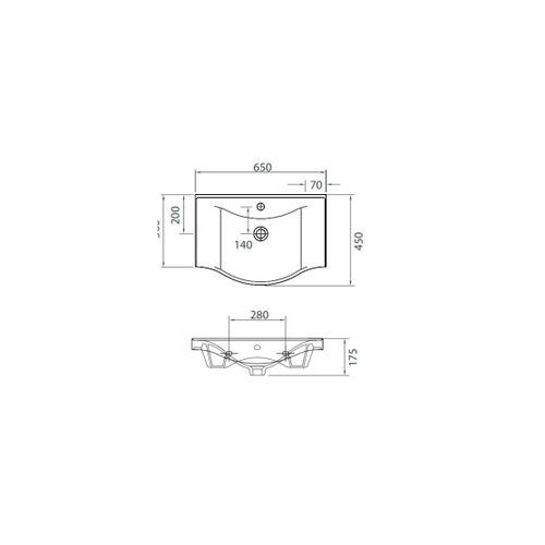 Umivaonik Basic 65 slika 2