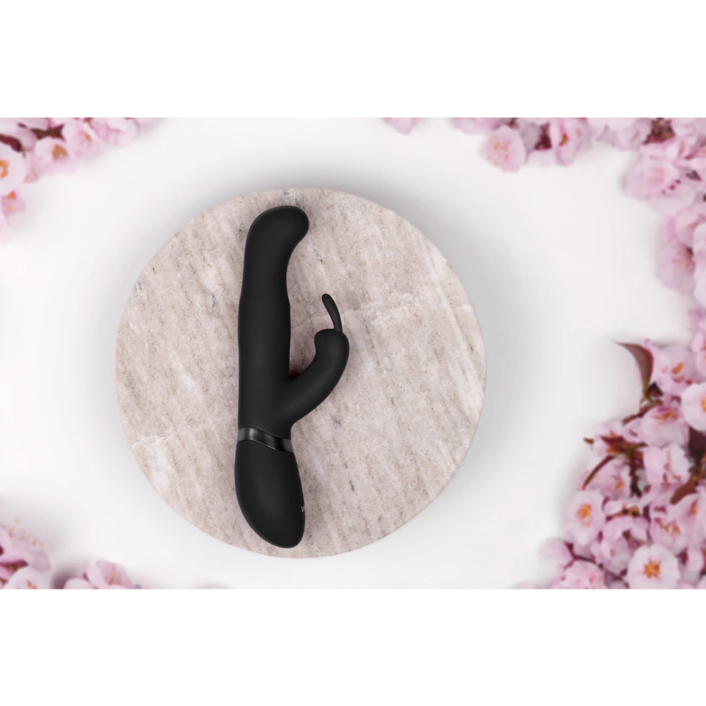 VIVE by Shots Izara - rabbit vibrator s rotirajućim kuglicama - crni slika 6
