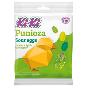Kiki Punioza Sour Eggs Bomboni jabuka 90 g