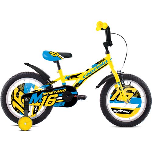 Capriolo bicikl BMX 16"HT MUSTANG yellow- black -blue slika 1