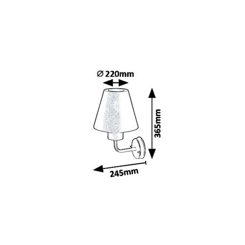 Rabalux Favara, spoljna zidna lampa E27 1X14W crna slika 5