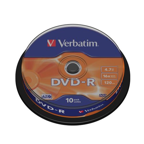 DVD-R Verbatim #43523 4,7GB 16x sp10 Matt Silver slika 1