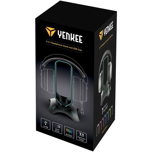 Yenkee stalak za slušalice YHB 3003 sa USB razdjelnikom slika 12