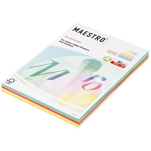 Papir fotokopirni Color Mix A4 80 g/m2, pastelne boje 250/1 slika 2