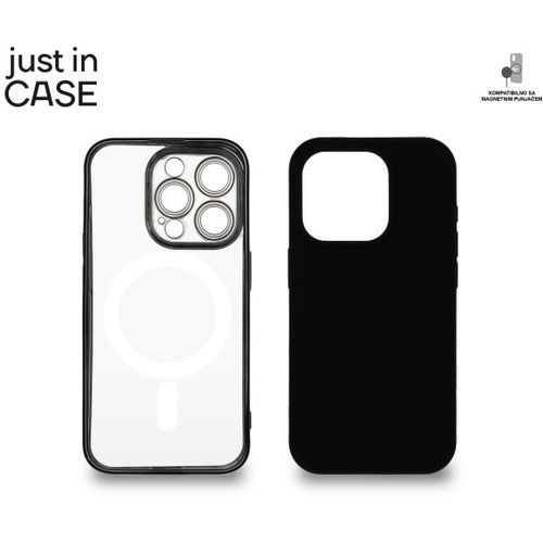 2u1 Extra case MAG MIX PLUS paket CRNI za iPhone 15 Pro slika 1