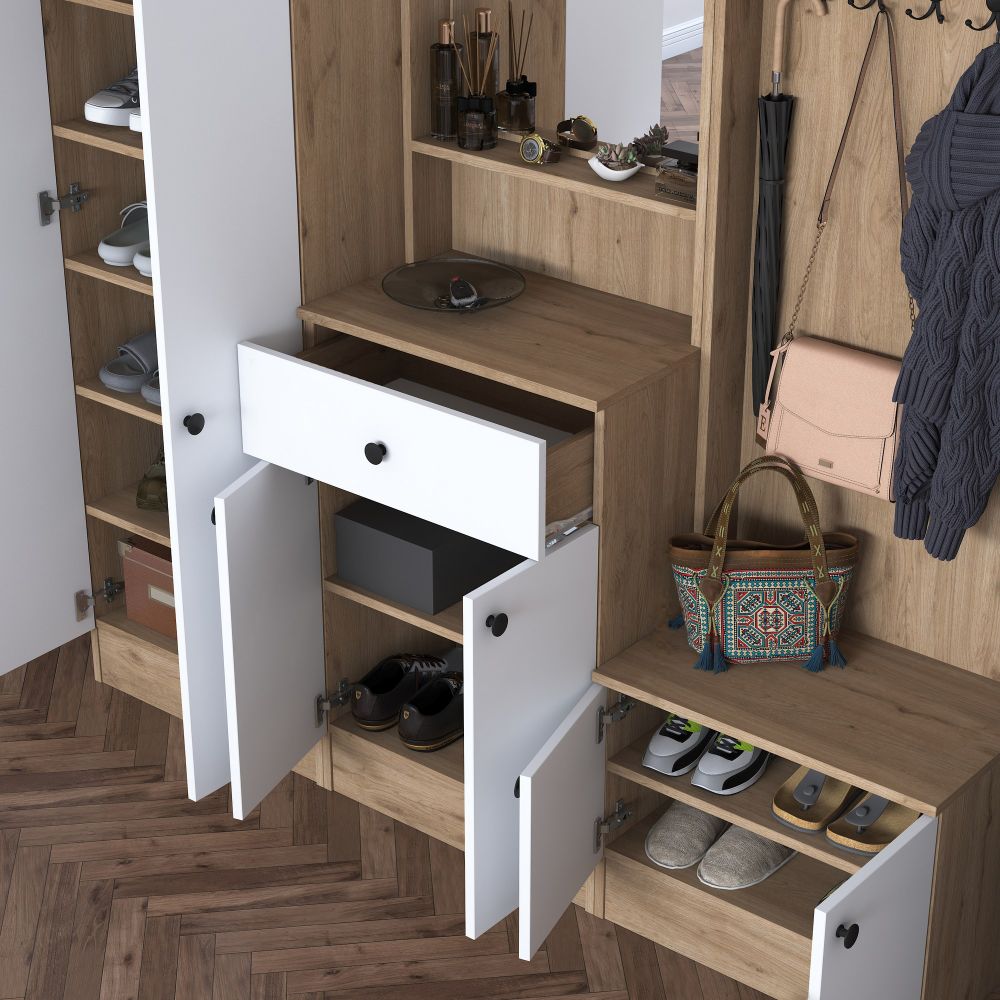 Hall Stand P6 - M2 - 2257G u boji orah i bijela slika 5