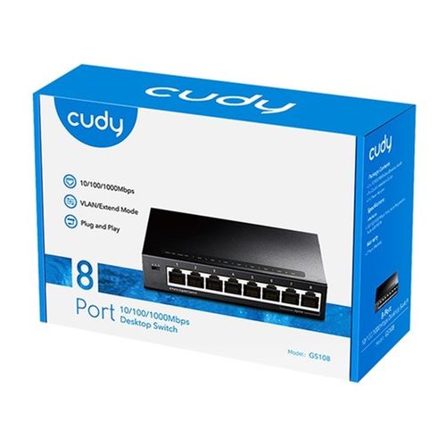 Switch CUDY GS108, 8-Port Gigabit Metal slika 1