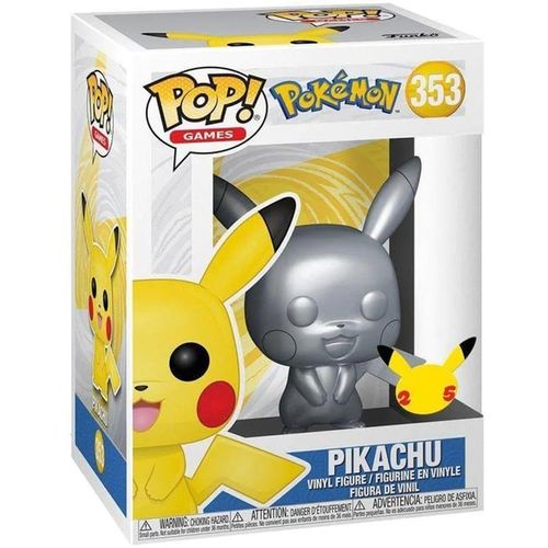 Pokemon POP! Vinyl - Pikachu Silver Metalic 10" slika 1