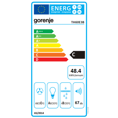 Gorenje Kuhinjska napa - TH60E3B slika 5