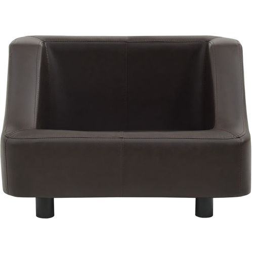 Sofa za pse smeđa 67 x 52 x 40 cm od umjetne kože slika 3